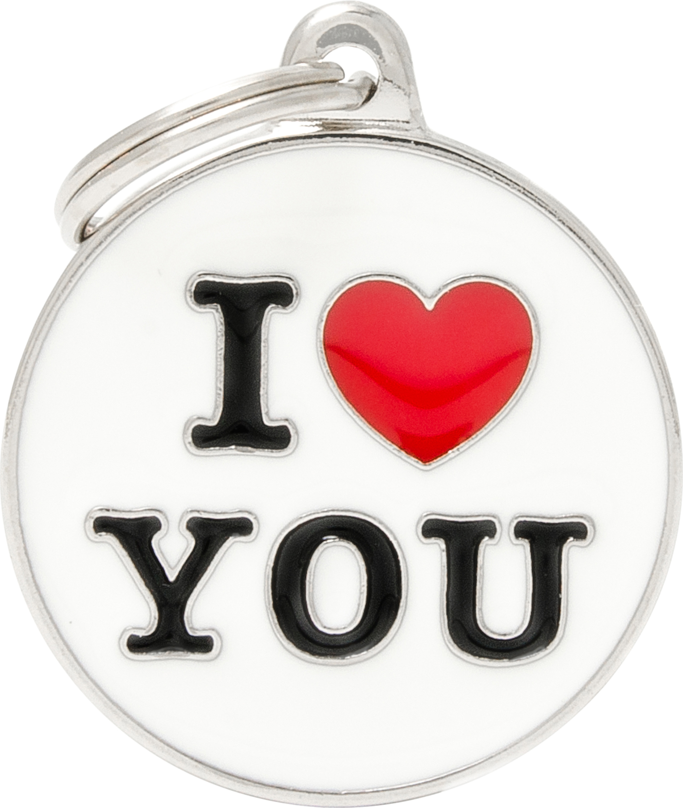 Charms I love you L valkoinen MyFamily - Nimi- ja kaiverruslaatat - 058327 - 1