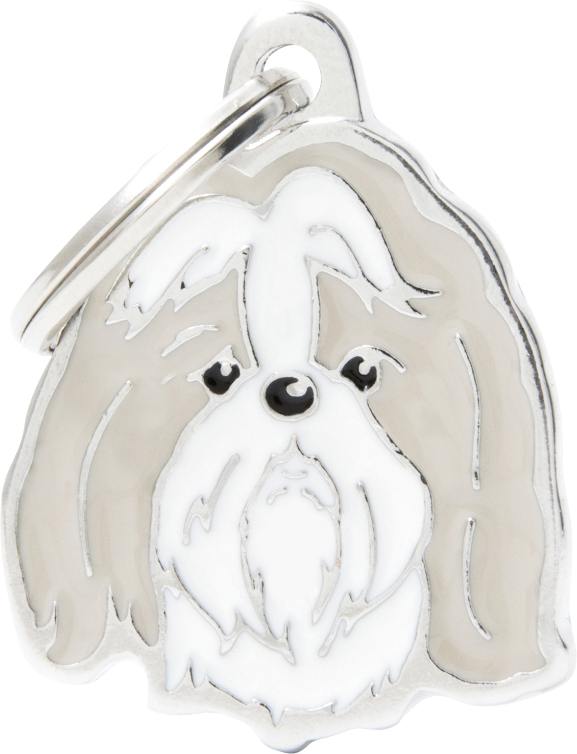 Friends shih tzu harmaa-valkoinen MyFamily - Nimi- ja kaiverruslaatat - 058531 - 1