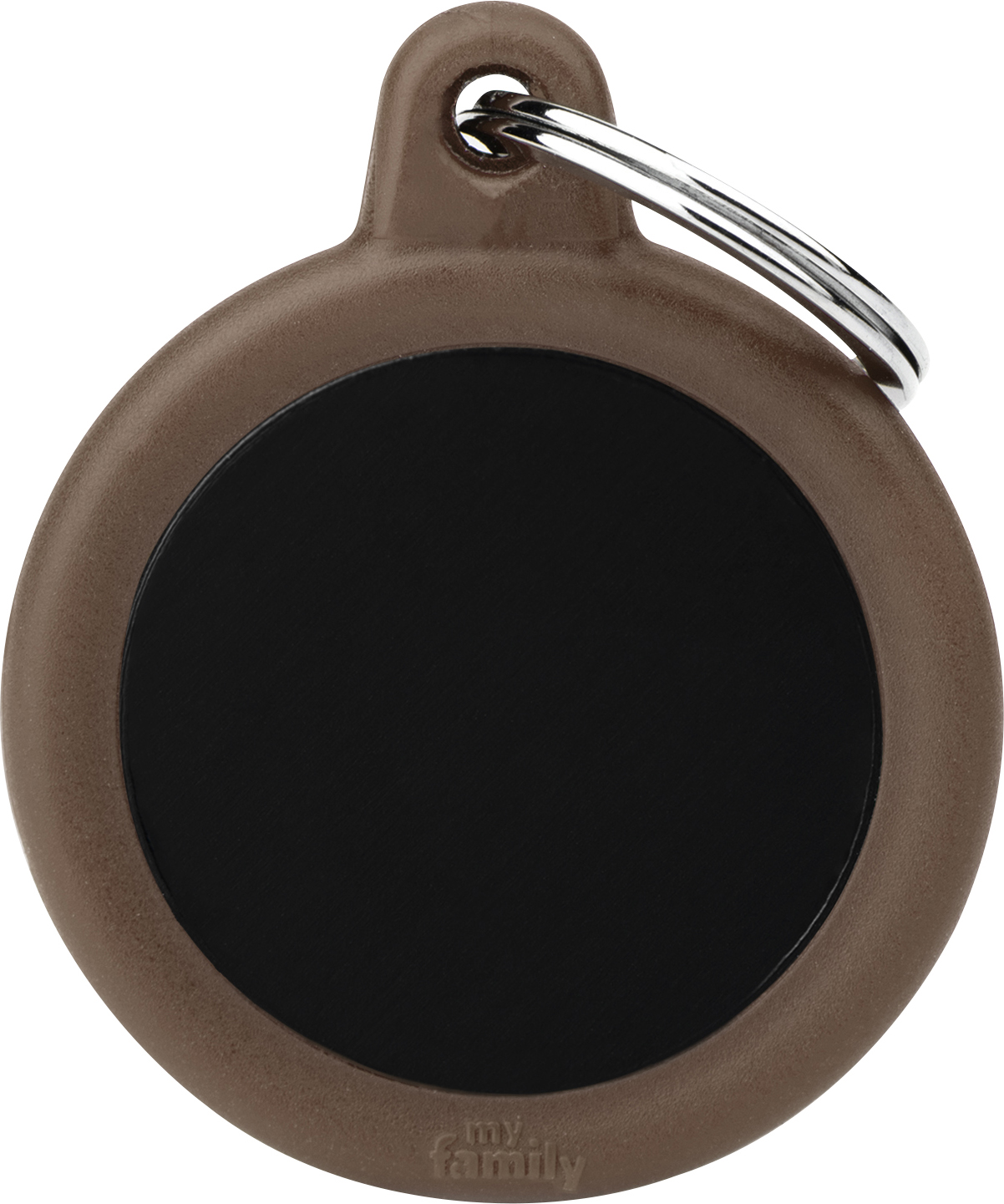Hush pyöreä 31x38mm musta-ruskea MyFamily - Nimi- ja kaiverruslaatat - 058811 - 1