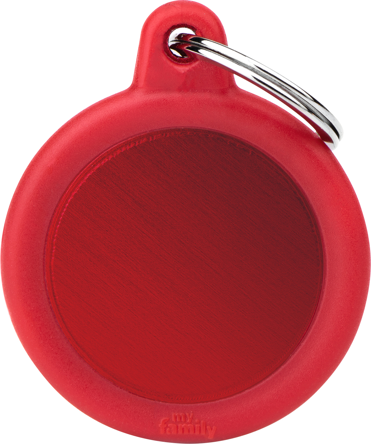 Hush pyöreä 31x38mm punainen MyFamily - Nimi- ja kaiverruslaatat - 058809 - 1