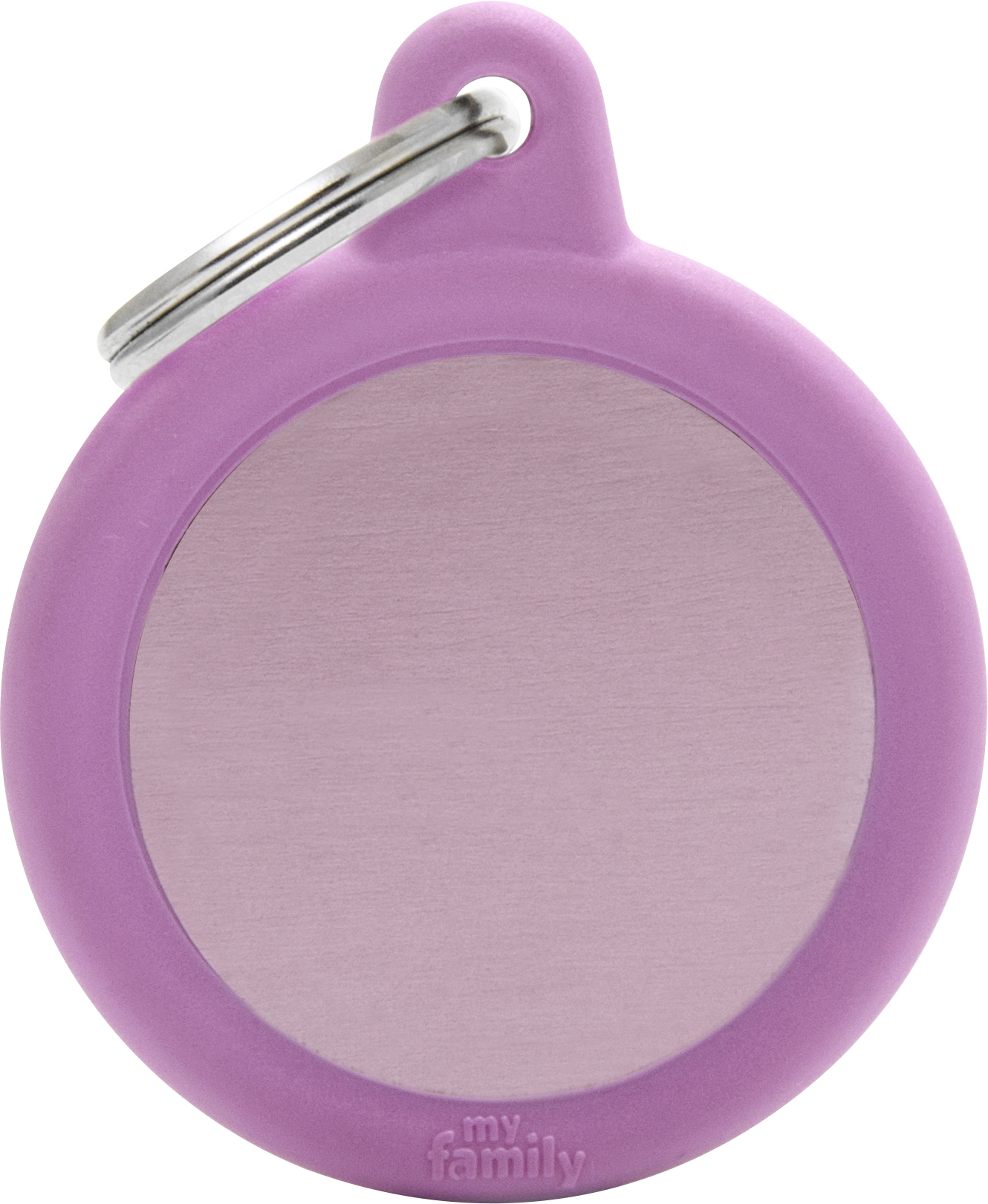 Hush pyöreä 31x38mm pinkki MyFamily - Nimi- ja kaiverruslaatat - 058808 - 1