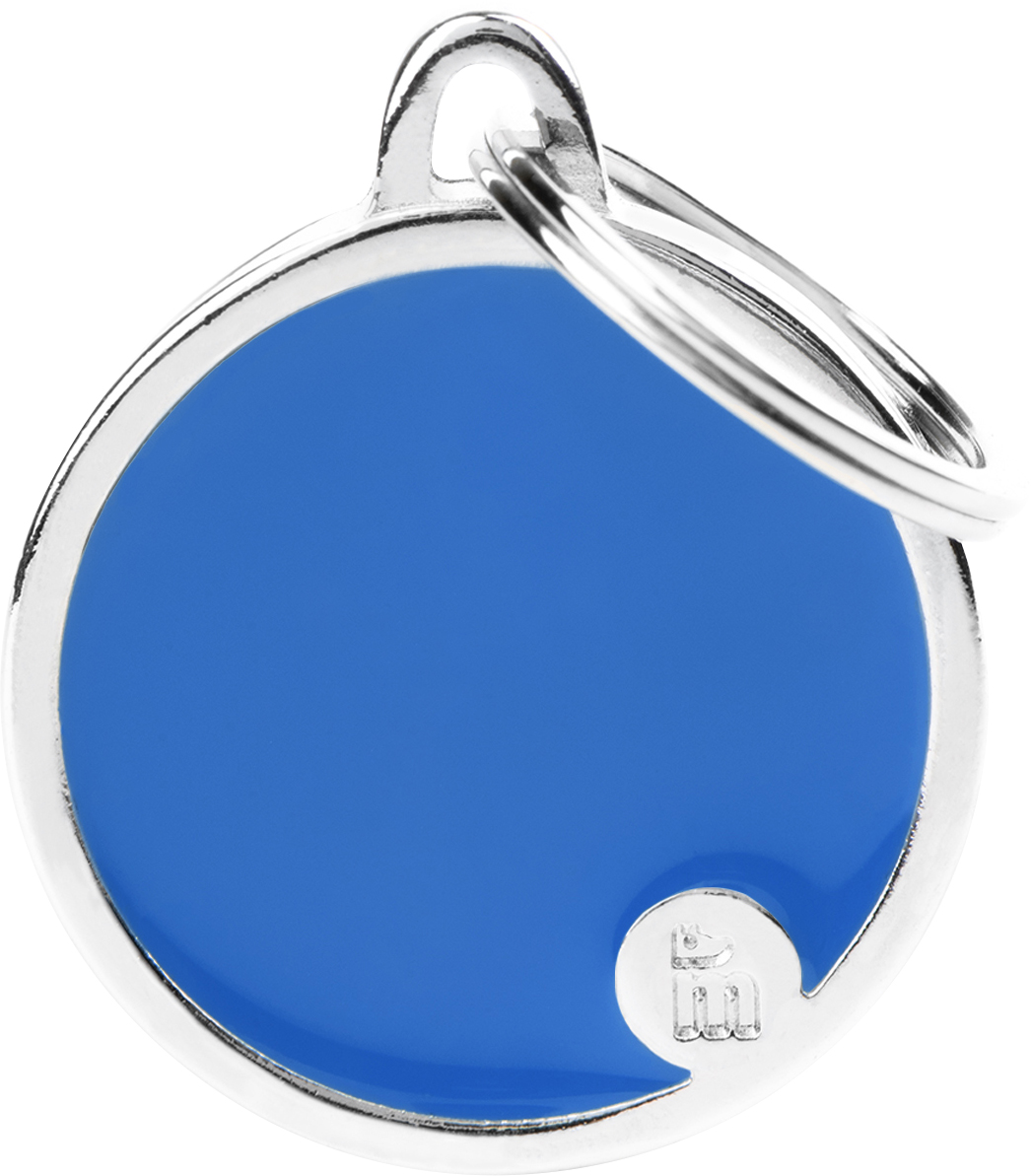 Handmade pyöreä M 26x31mm sininen MyFamily - Nimi- ja kaiverruslaatat - 058747 - 1