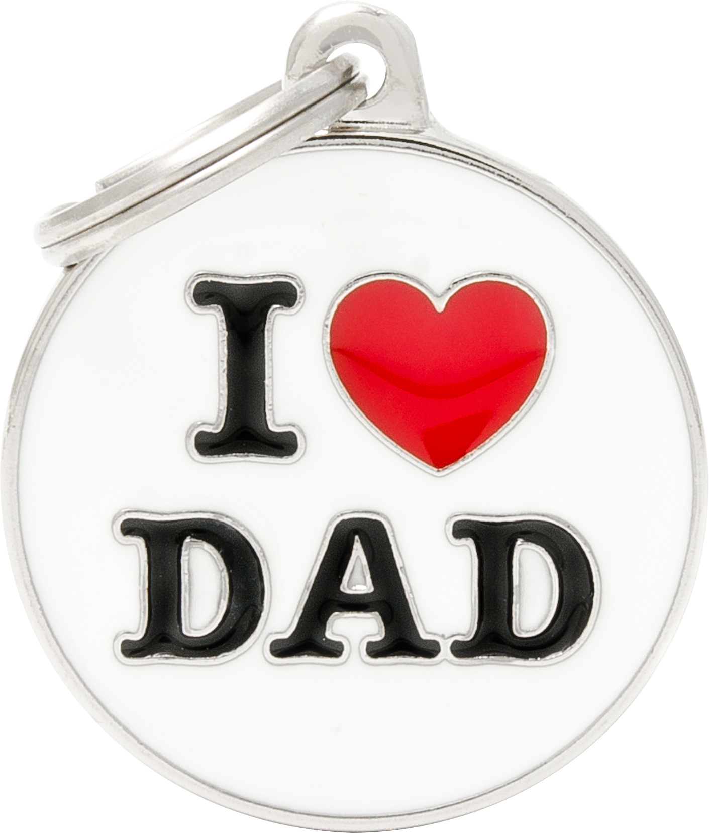 Charms I love dad L valkoinen MyFamily - Nimi- ja kaiverruslaatat - 058330 - 1