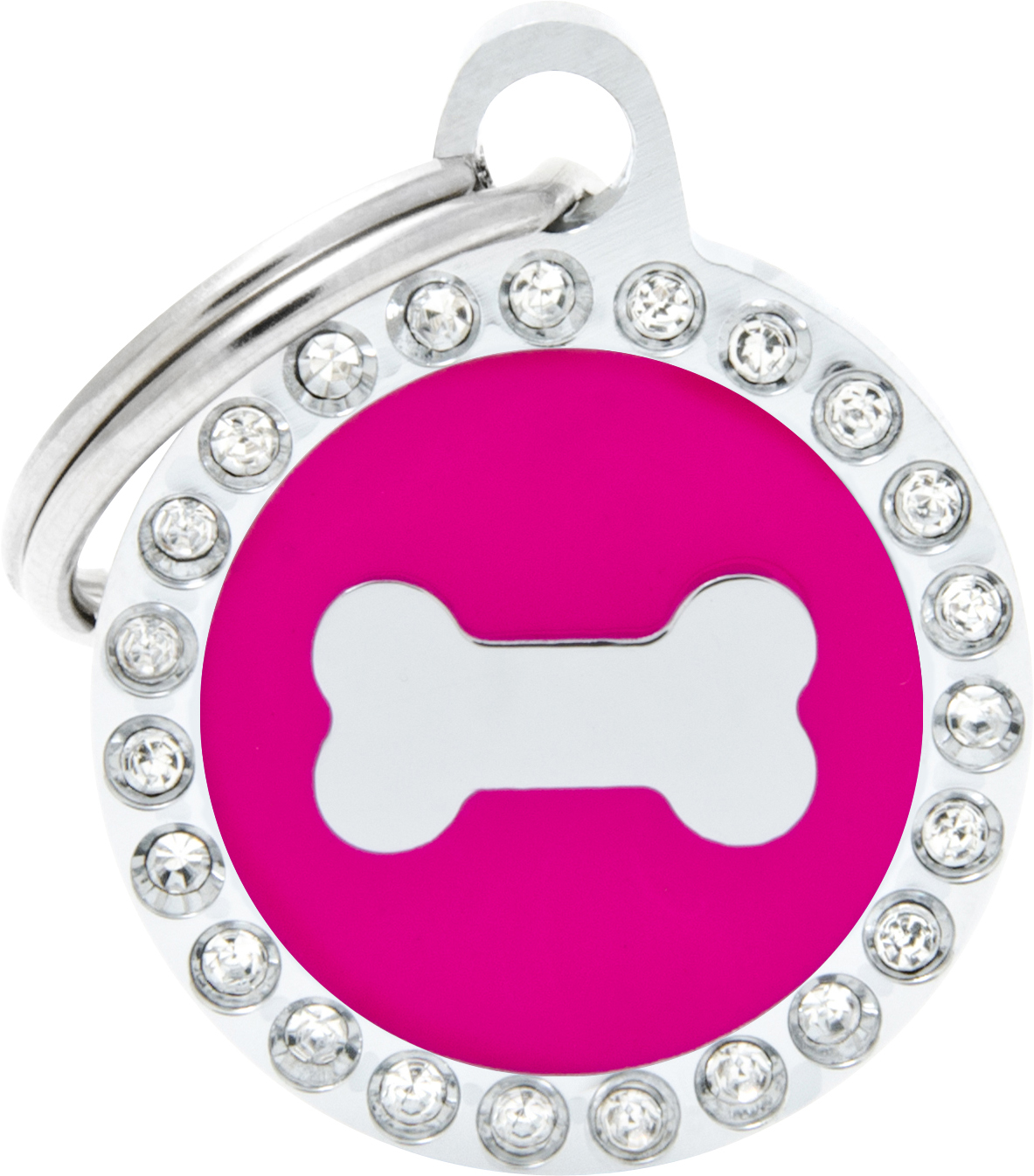 Glam pyöreä luu pinkki MyFamily - Nimi- ja kaiverruslaatat - 058674 - 1