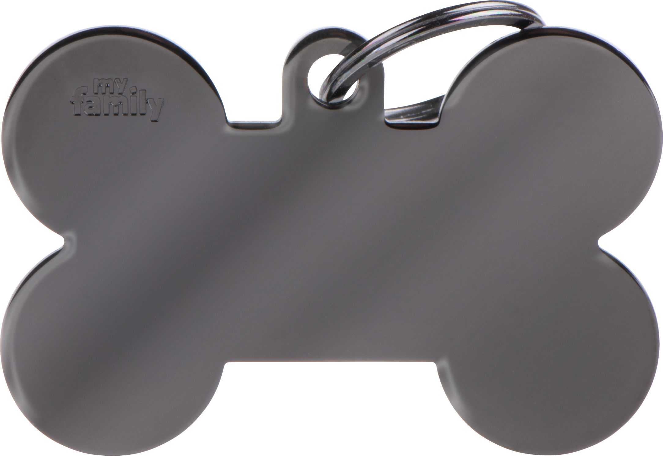 Basic luu XL 48x31mm tummanharmaa MyFamily - Nimi- ja kaiverruslaatat - 058137 - 1