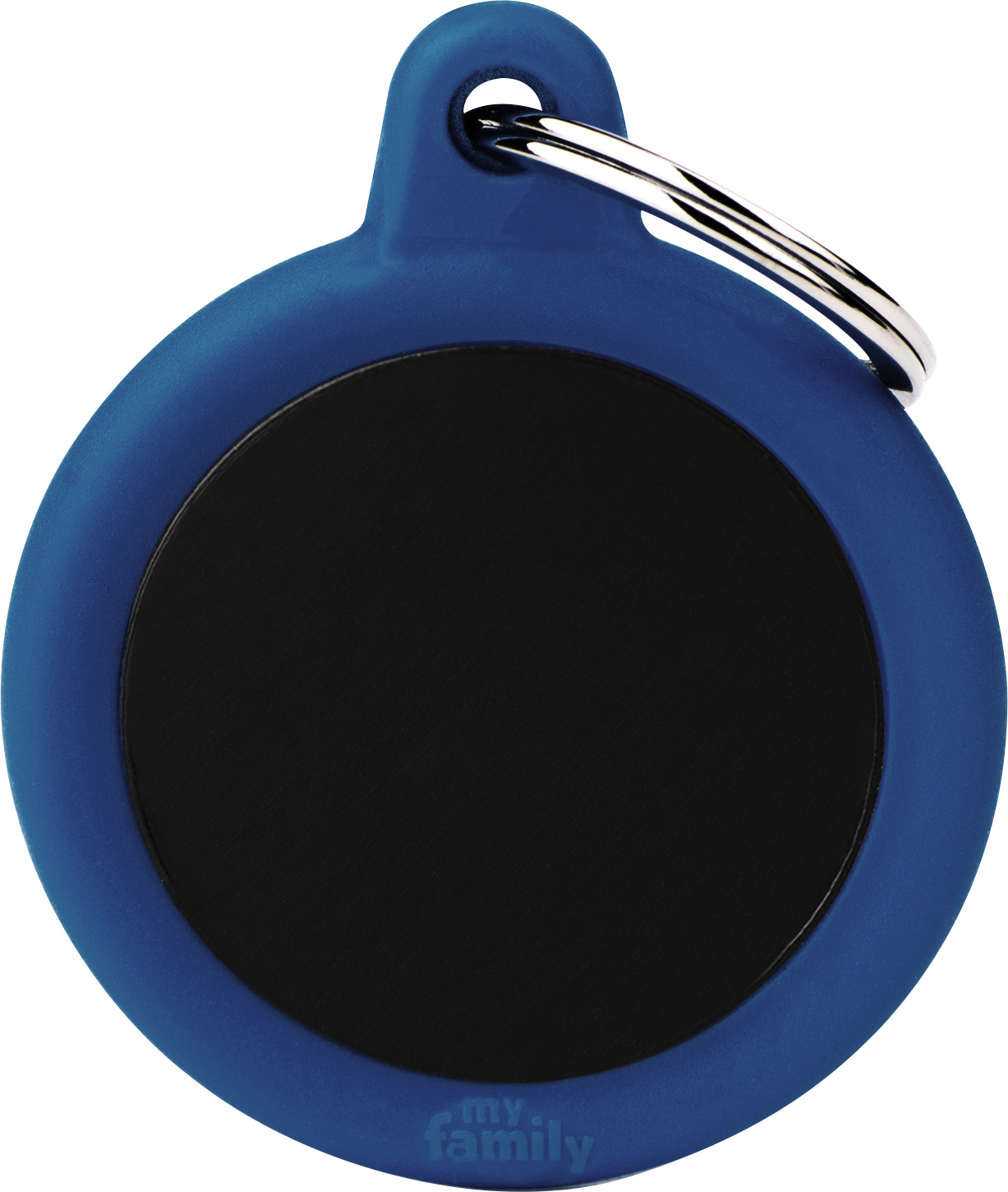 Hush pyöreä 31x38mm musta-tummansininen MyFamily - Nimi- ja kaiverruslaatat - 058816 - 1