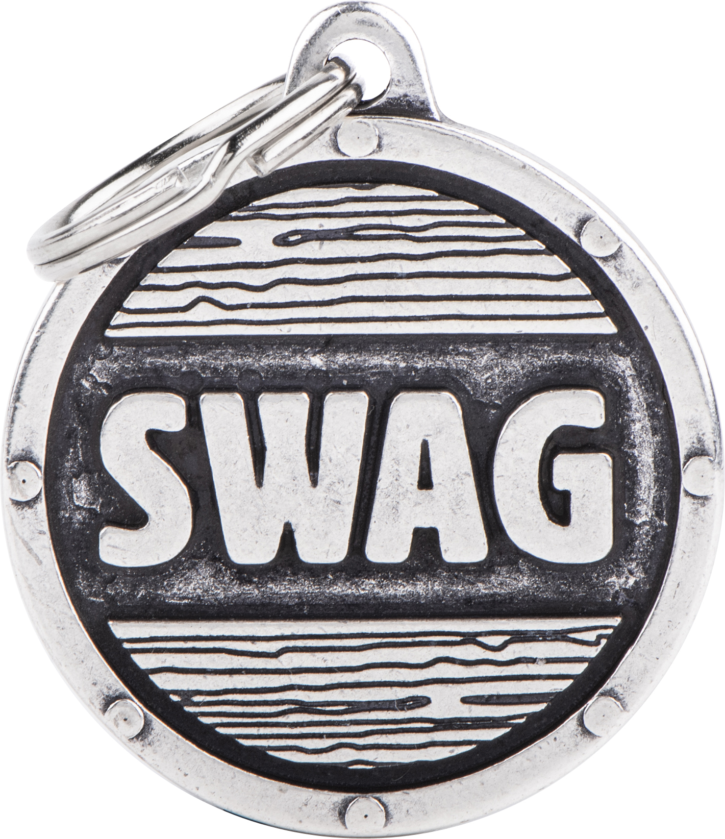 Bronx pyöreä Swag L hopea MyFamily - Nimi- ja kaiverruslaatat - 058270 - 1