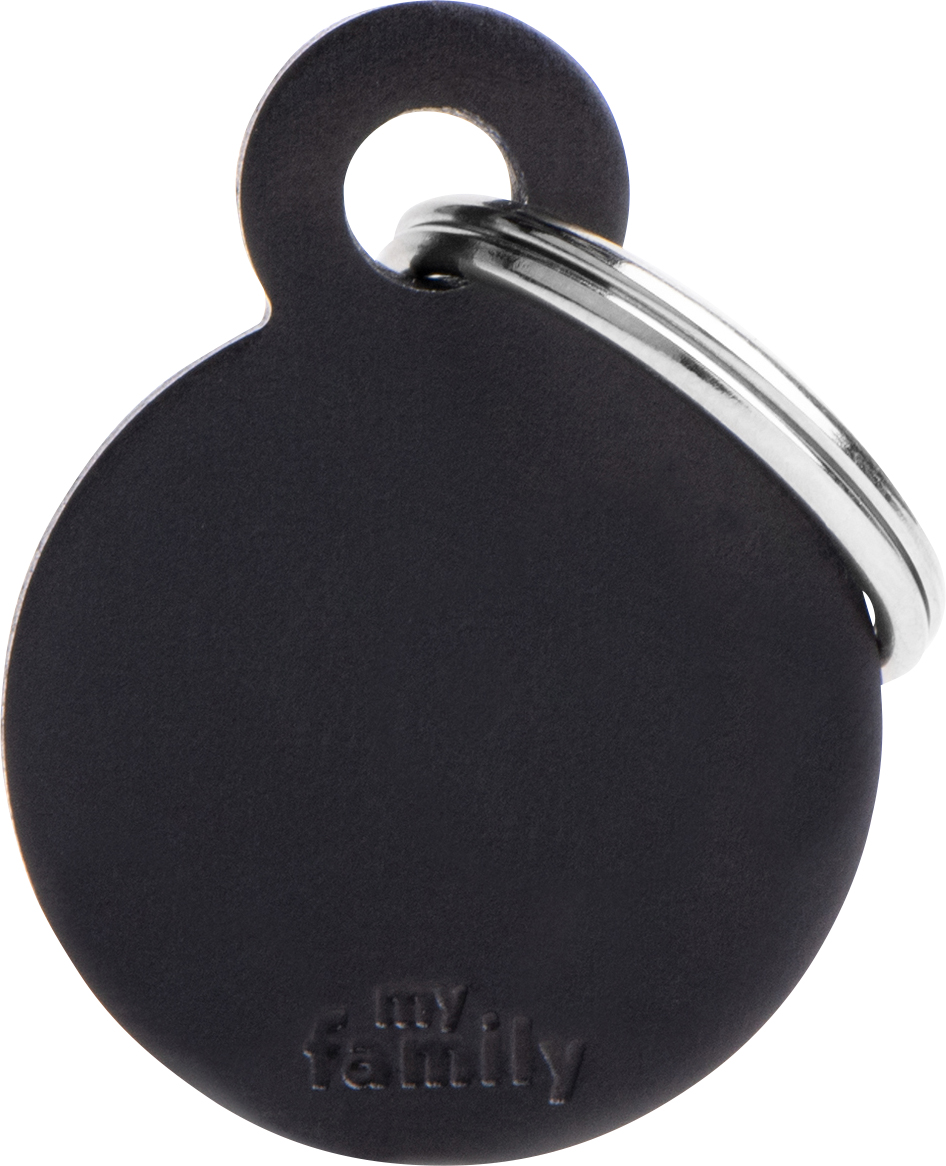 Basic pyöreä S 21x28mm musta MyFamily - Nimi- ja kaiverruslaatat - 058202 - 1